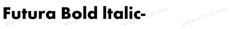 Futura Bold ltalic字体转换